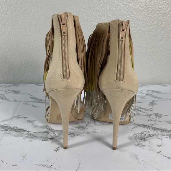NWOB Aldo Women’s Open Toe Fringe Heels Size 7M - Picture 4 of 9